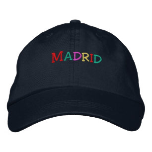 Namnrop Nation_Madrid med flera färgader Broderad Keps