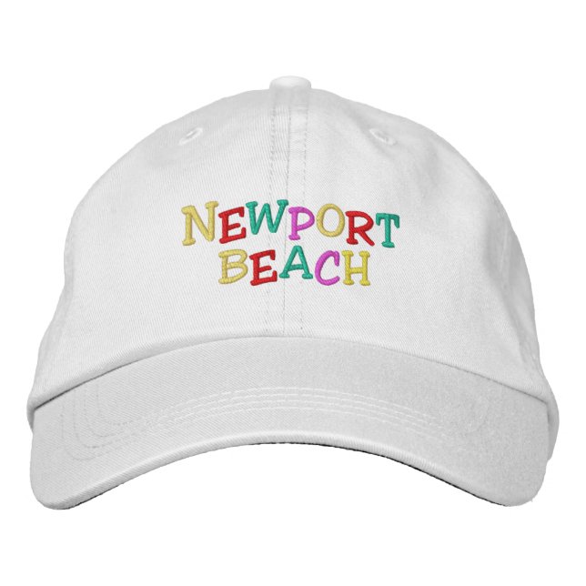 Namnrop Nation_Newport Beach med flera färgader Broderad Keps (Framsida)