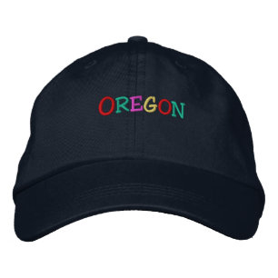 Namnrop Nation_Oregon med flera färgader Broderad Keps