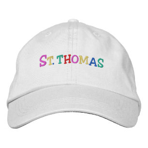 Namnrop Nation_St. Thomas multi-färgad Broderad Keps