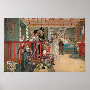 Namnsdag på härbret, Carl Larsson Poster