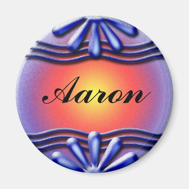 Namnskylt blå magnet (Framsidan)