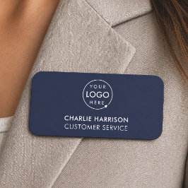 Namnskylt | Magnetisk anpassad logotyp Navy person Namnbricka