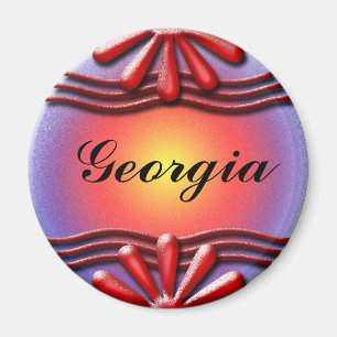 Namnskylt röd magnet