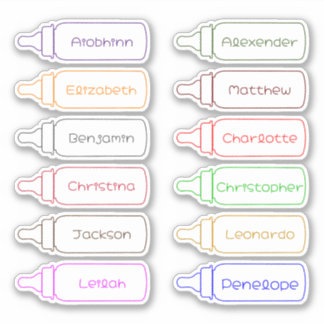 Namnstämplar för back to school Anpassningsbar Mån Klistermärken