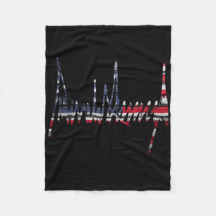 Namnteckning 2024 president Patriotic American Fla Fleecefilt