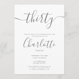 Namnteckning 30års födelsedag inbjudningar