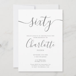 Namnteckning 60:e födelsedagen inbjudningar