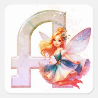 "Namnteckning "A"-Logotypens fästpunkt - Öka Stil! Fyrkantigt Klistermärke