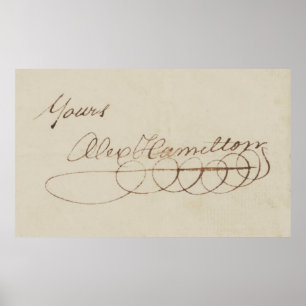 NAMNTECKNING ALEXANDER HAMILTON POSTER