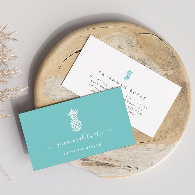 Namnteckning ananas visitkort (Skapare uppladdad)