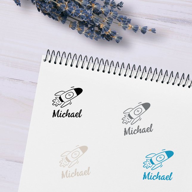 Namnteckning anpassningsbar Kid Space Stämpel (Skapare uppladdad)