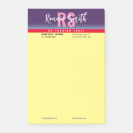 Namnteckning anteckningar post-it block