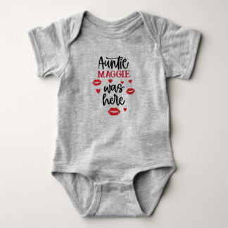 Namnteckning Auntie Kärlek och Kisses Baby Bodykos T Shirt