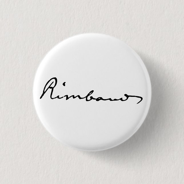 Namnteckning av Arthur Rimbaud Knapp (Framsida)