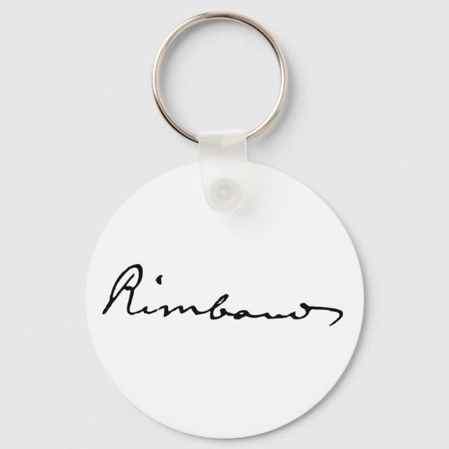 Namnteckning av Arthur Rimbaud Nyckelring (Framsida)