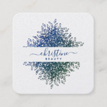 Namnteckning av elegant Blue Greenery Mandala-skri