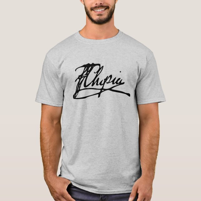Namnteckning av Frédéric Chopin T Shirt (Framsida)