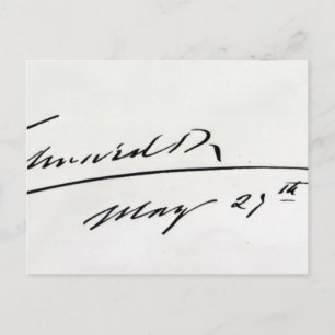 Namnteckning av Kung Edward VII, 29 maj 1906 Vykort