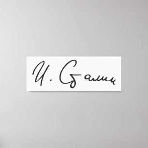 Namnteckning av Sovjetunionens premiärminister Jos Canvastryck