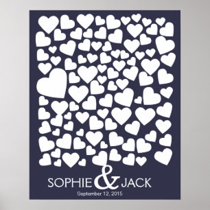 namnteckning bröllop gäst bok-hjärtan underteckna poster