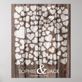 namnteckning bröllop gäst bok-hjärtan underteckna poster