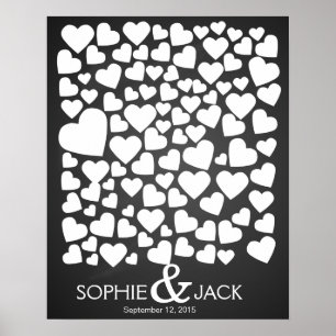 namnteckning bröllop gäst bok-hjärtan underteckna poster