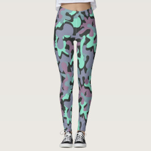 Namnteckning Camo frostas Leggings