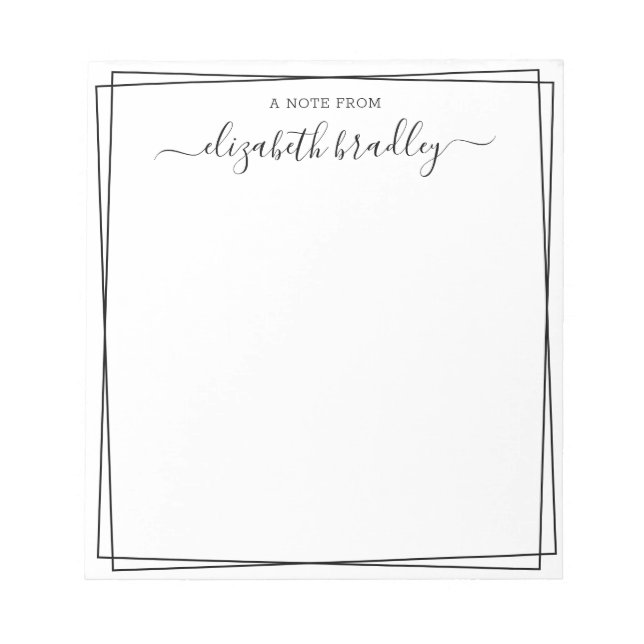 Namnteckning chic | Från Anteckningsblockets skriv Anteckningsblock (Framsida)