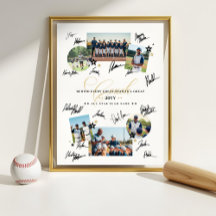 Namnteckning Coach Apprecition Photo Collage Team