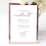 Namnteckning Cocktails Chic Roe Guld-skriptsignatu Poster<br><div class="desc">Namnteckning Cocktails Chic Roe Guld-skriptsignatur</div>