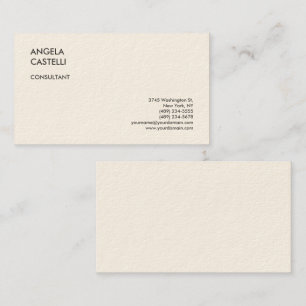 Namnteckning Cream Trendig Modern Minimalist Plain Visitkort