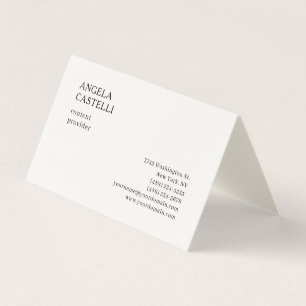 Namnteckning Cream Trendig Modern Minimalist Plain Visitkort