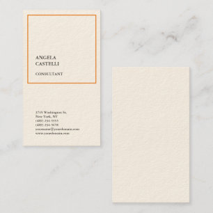 Namnteckning Cream Trendig Modern Minimalist Plain Visitkort