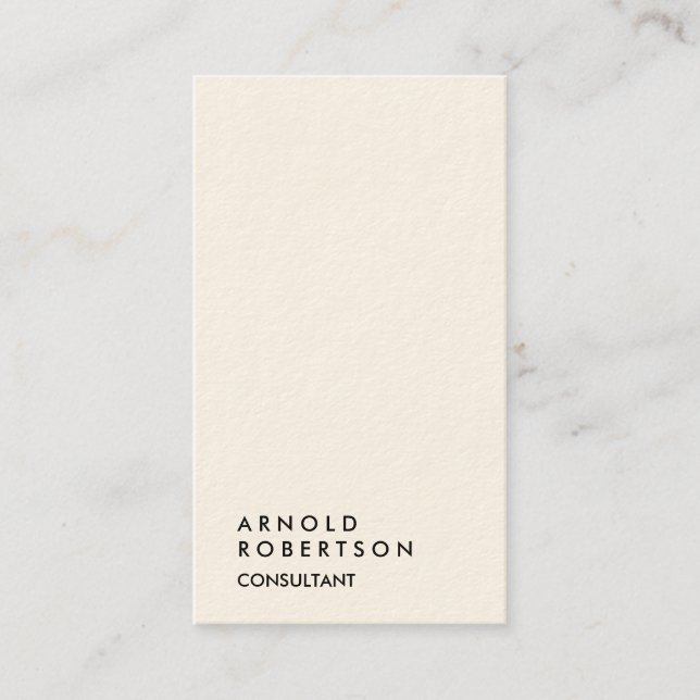 Namnteckning Cream Trendig Modern Minimalist Visitkort (Framsida)