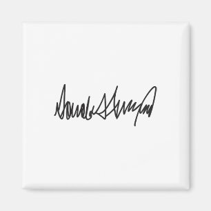 Namnteckning Donald John Trump Magnet