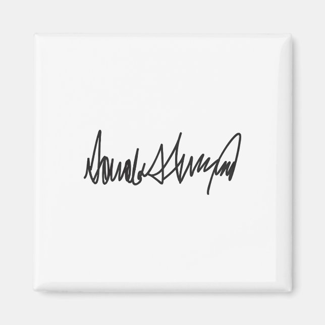 Namnteckning Donald John Trump Magnet (Framsidan)