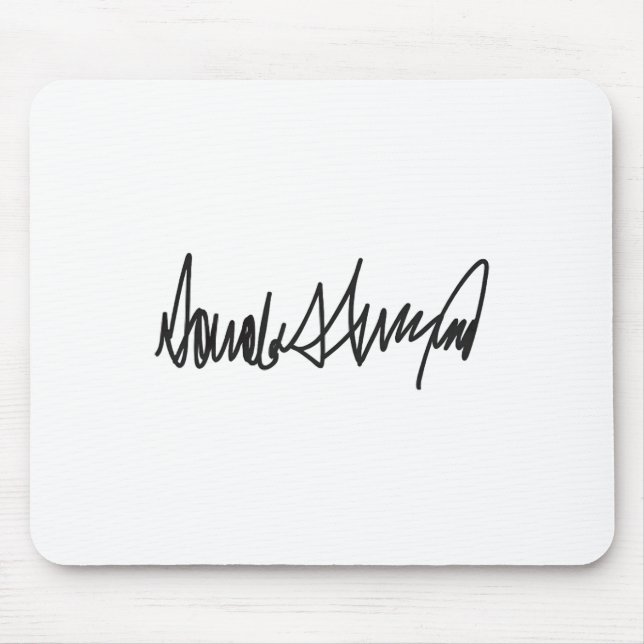 Namnteckning Donald John Trump Musmatta (Framsidan)