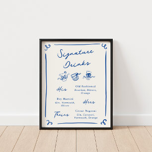 Namnteckning dricksvatten vid den vimska Hand ploc Poster