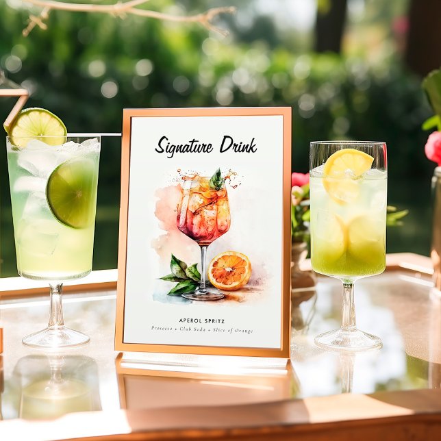 Namnteckning Drink Aperol Spritz-Möhippa Poster (Skapare uppladdad)