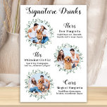 Namnteckning Drinks Elegant Pet Bröllop 3-foton Poster<br><div class="desc">Namnteckning Drinks efter från dina sällskapsdjur! Inkludera din bästa hund, bästa katt och vilket husdjur som helst i bröllop med sin egen namnteckning dryck pub för dina gäster. Perfekt för hundälskare, och ett speciellt hund pub kommer att vara en slå i bröllop. Enkel men elegant vit med eukalyptus löv. Vår...</div>