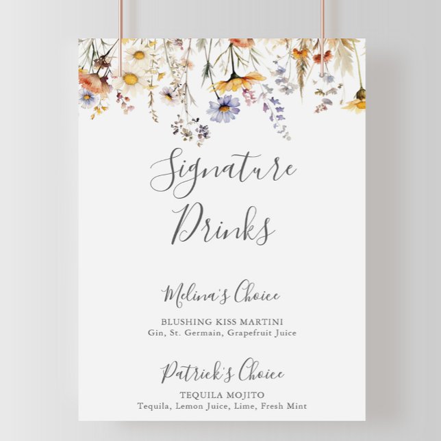 Namnteckning Drinks från Autumn Sunshine Wildblomm Poster (Skapare uppladdad)