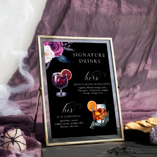Namnteckning Drinks Lila & Black 'Til Death Poster