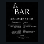 Namnteckning Drinks Pub-meny för utskrivbara svart Poster<br><div class="desc">Menyn Modern bröllop namnteckning drycker i pub har de namnteckning dryckerna i Bride och Groom och det finns utrymme för fler drycksalternativ. Utskrivbara skyltar i bröllop är perfektens sätt att skriva ut bröllop-skyltar hemma. Ladda ned den storlek du behöver och skriv ut på ditt lokala kontor eller hemma.</div>