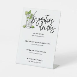 Namnteckning Drinks Pub-tecken