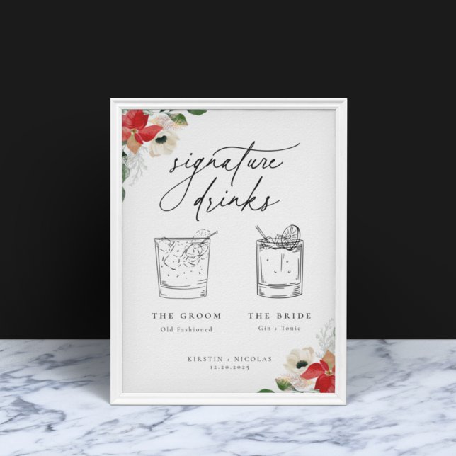 Namnteckning dryck med minsta möjliga botaniska Bl Poster (Skapare uppladdad)