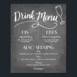Namnteckning Dryckmeny | Bröllop Decor Poster<br><div class="desc">Namnteckning Drag-meny underbart för bröllop och förlovningsfester. "Drink Menu" är handskrivet.</div>