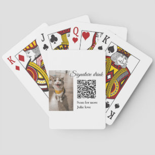 Namnteckning drycksskanning QR-kod lägga till matf Casinokort