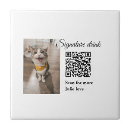 Namnteckning drycksskanning QR-kod lägga till matf Kakelplatta