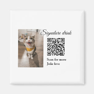 Namnteckning drycksskanning QR-kod lägga till matf Magnet